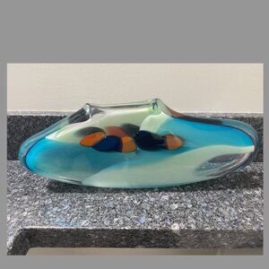 Celadon (Purse 2)  Hand blown glass vase